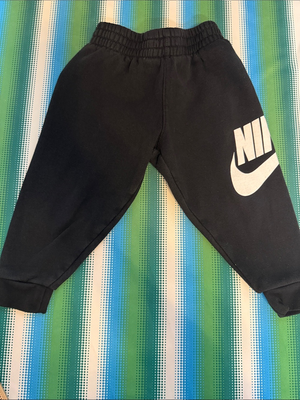 Nike Black Kids Joggers with White Swoosh Logo